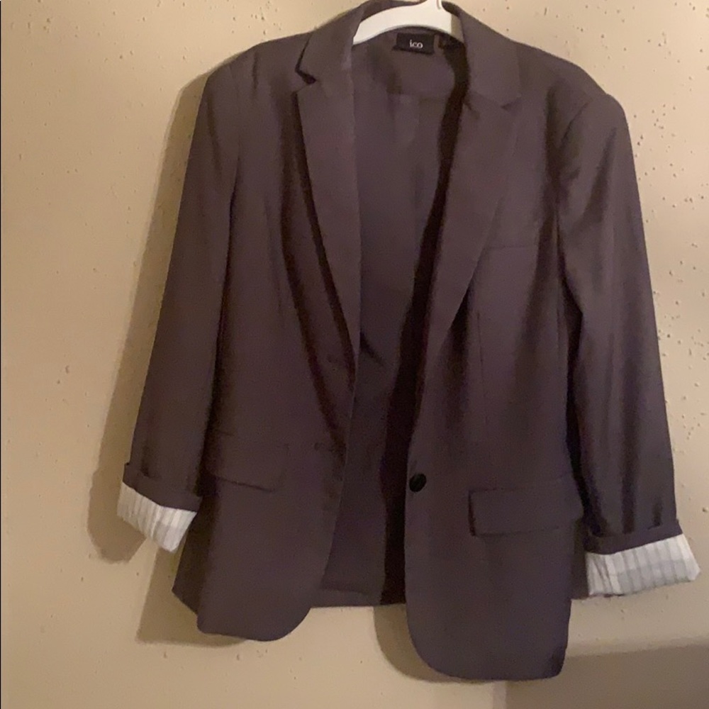 Grey button up jacket